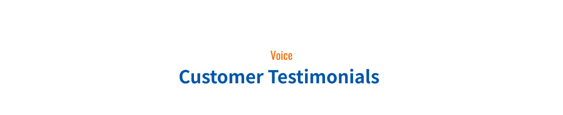 Customer Testimonials