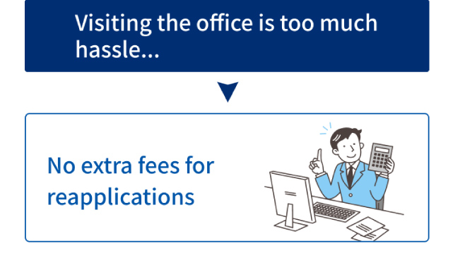 No extra fees for reapplications