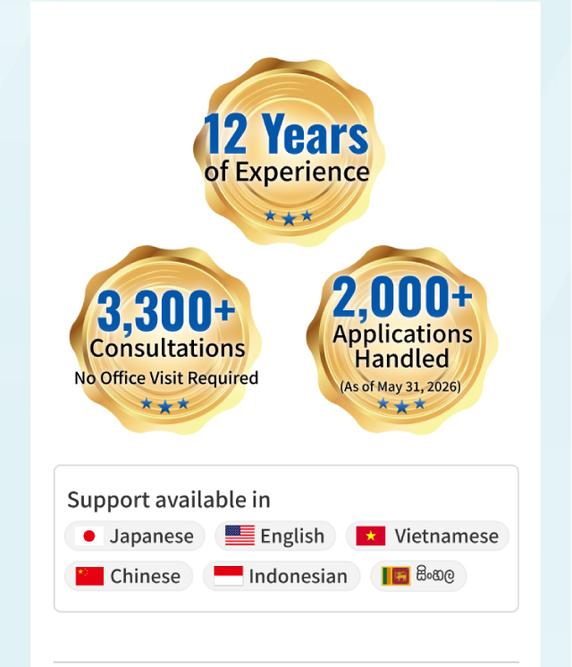 Consultations3300+、Applications Handled2000+、12 Years of Experience